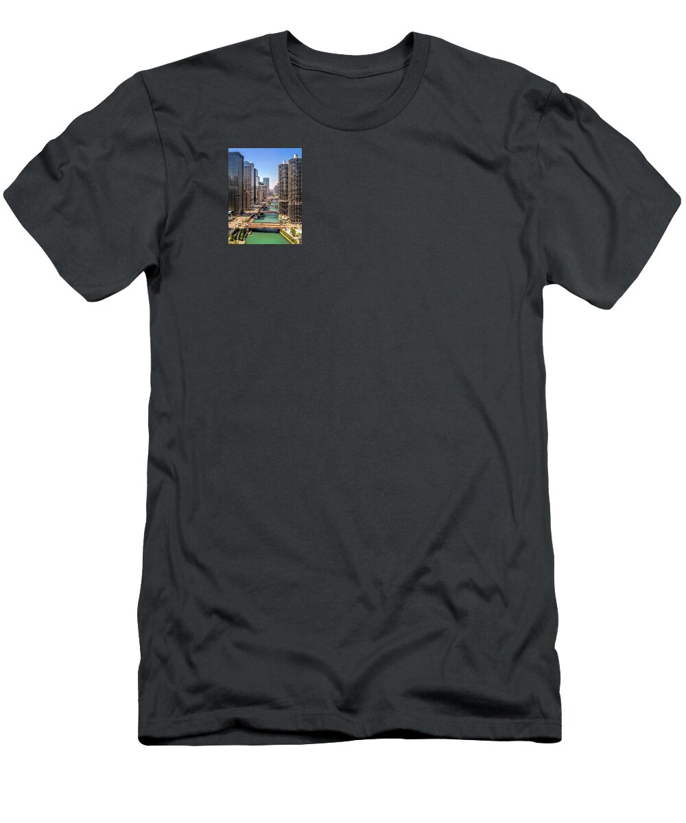 Chicago T-Shirt featuring the photograph Chicago Skyline #3 by Lev Kaytsner