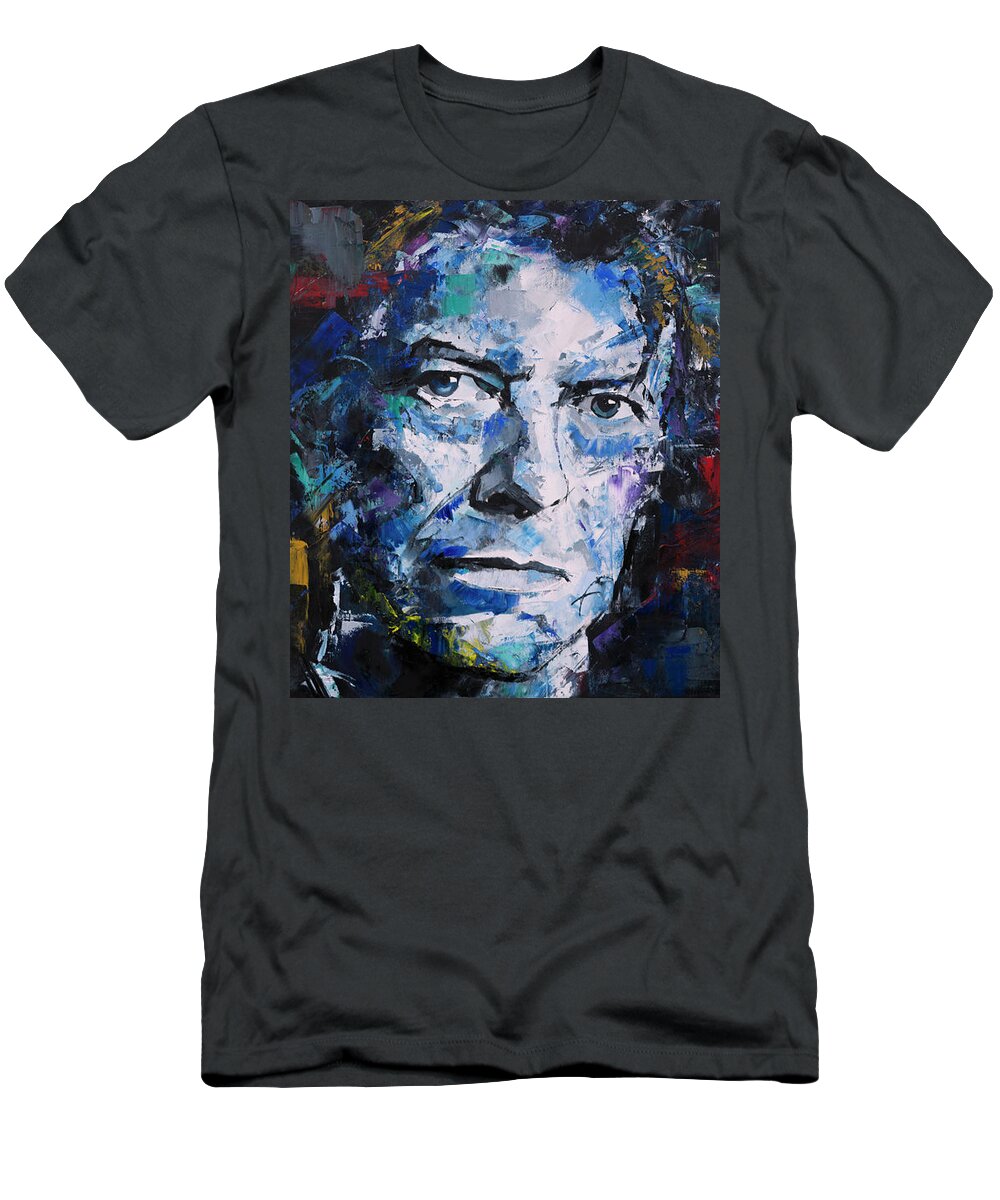 David T-Shirt featuring the painting David Bowie III by Richard Day