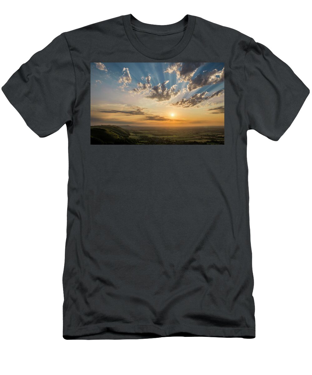 Devils Dyke T-Shirt featuring the photograph Devil's Dyke Evening #2 by Len Brook