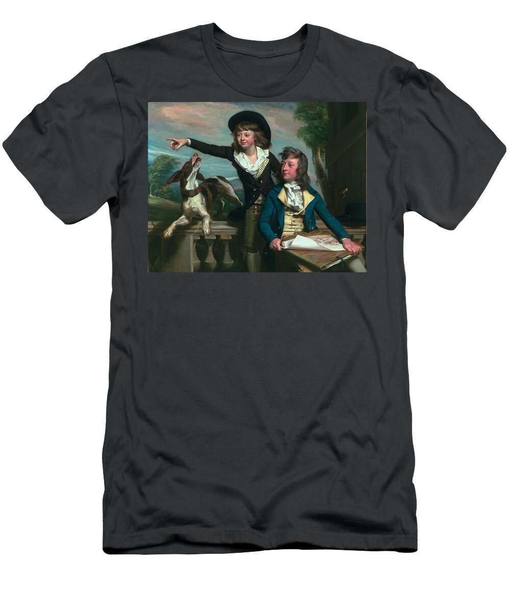 John Singleton Copley T-Shirt featuring the painting Kids Playing #2 by John Singleton