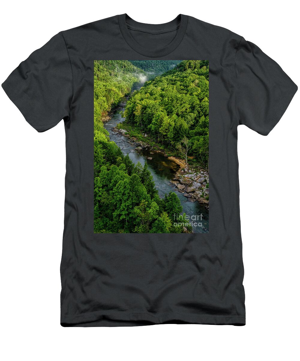 Meadow River T-Shirt featuring the photograph Meadow River Aerial #2 by Thomas R Fletcher
