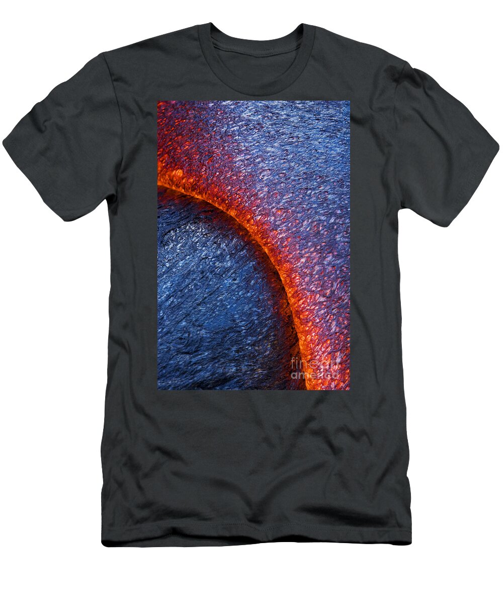 66-csm0035 T-Shirt featuring the photograph Molten Pahoehoe Lava #2 by Ron Dahlquist - Printscapes
