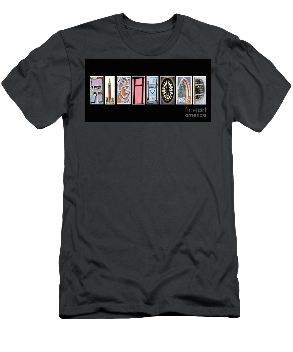 In Color T-Shirt featuring the photograph Richmond VA Virginia - Typography by Dave Lynch