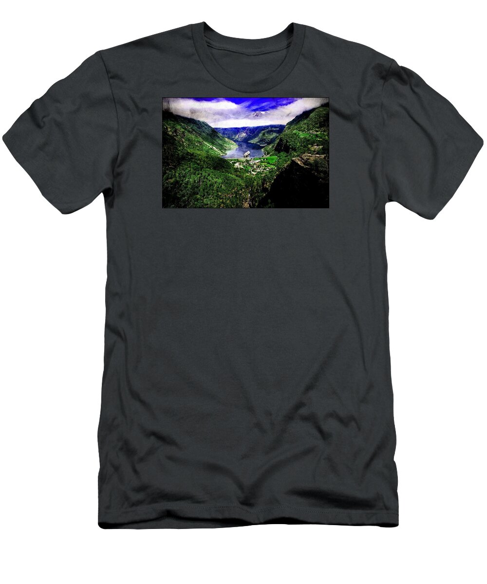 Norway T-Shirt featuring the photograph Ship at the Fjords #2 by Bill Howard