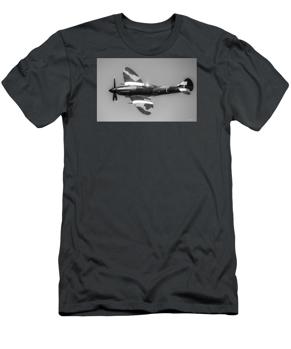 Aviation T-Shirt featuring the photograph Spitfire Mark 16 #2 by Douglas Castleman