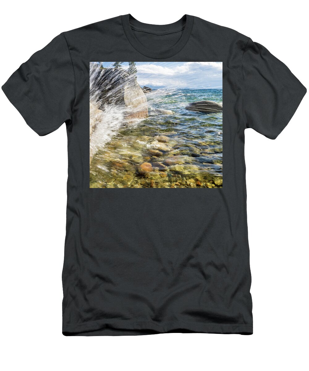 Lake T-Shirt featuring the photograph Splash #2 by Martin Gollery