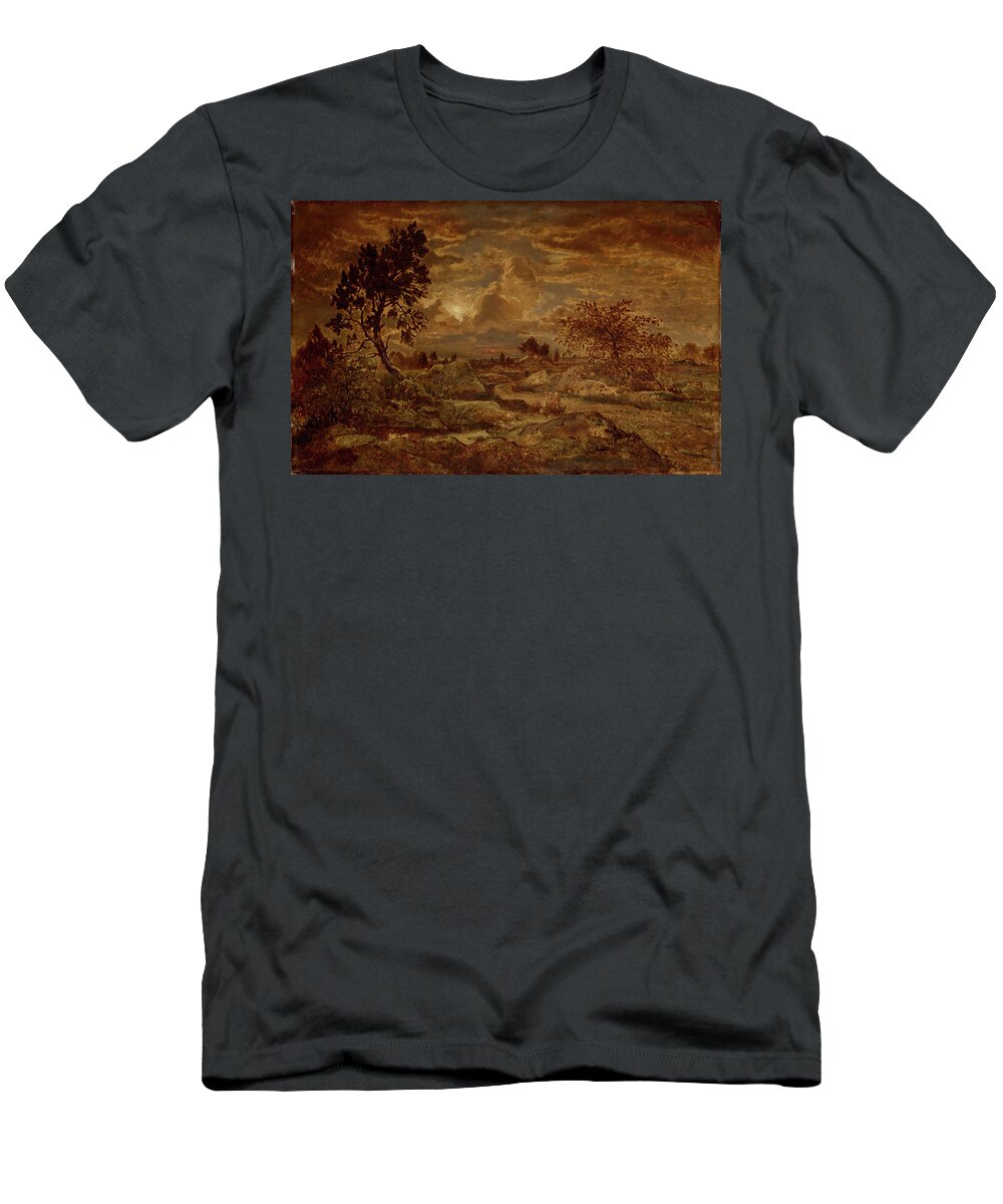 Sunset Near Arbonne T-Shirt featuring the painting Sunset near Arbonne by MotionAge Designs