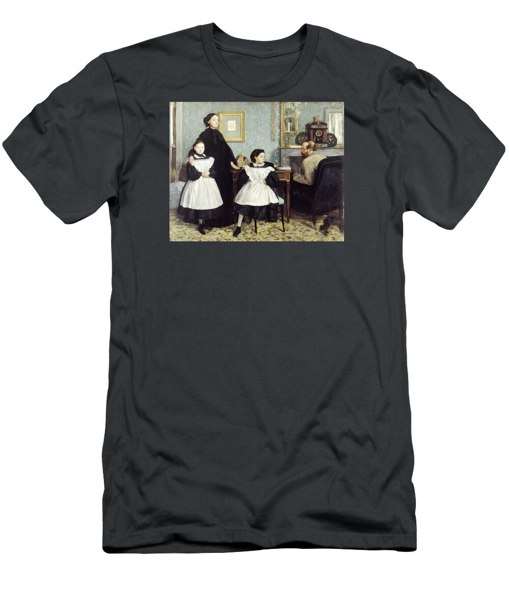 Edgar Degas (1834 - 1917) - The Bellelli Family T-Shirt featuring the painting The Bellelli Family by MotionAge Designs
