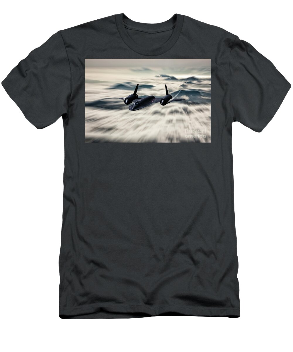 Sr-71 T-Shirt featuring the digital art The Blackbird by Airpower Art