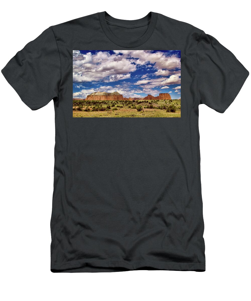 Capitol Reef National Park T-Shirt featuring the photograph Capitol Reef National Park Catherdal Valley #20 by Mark Smith