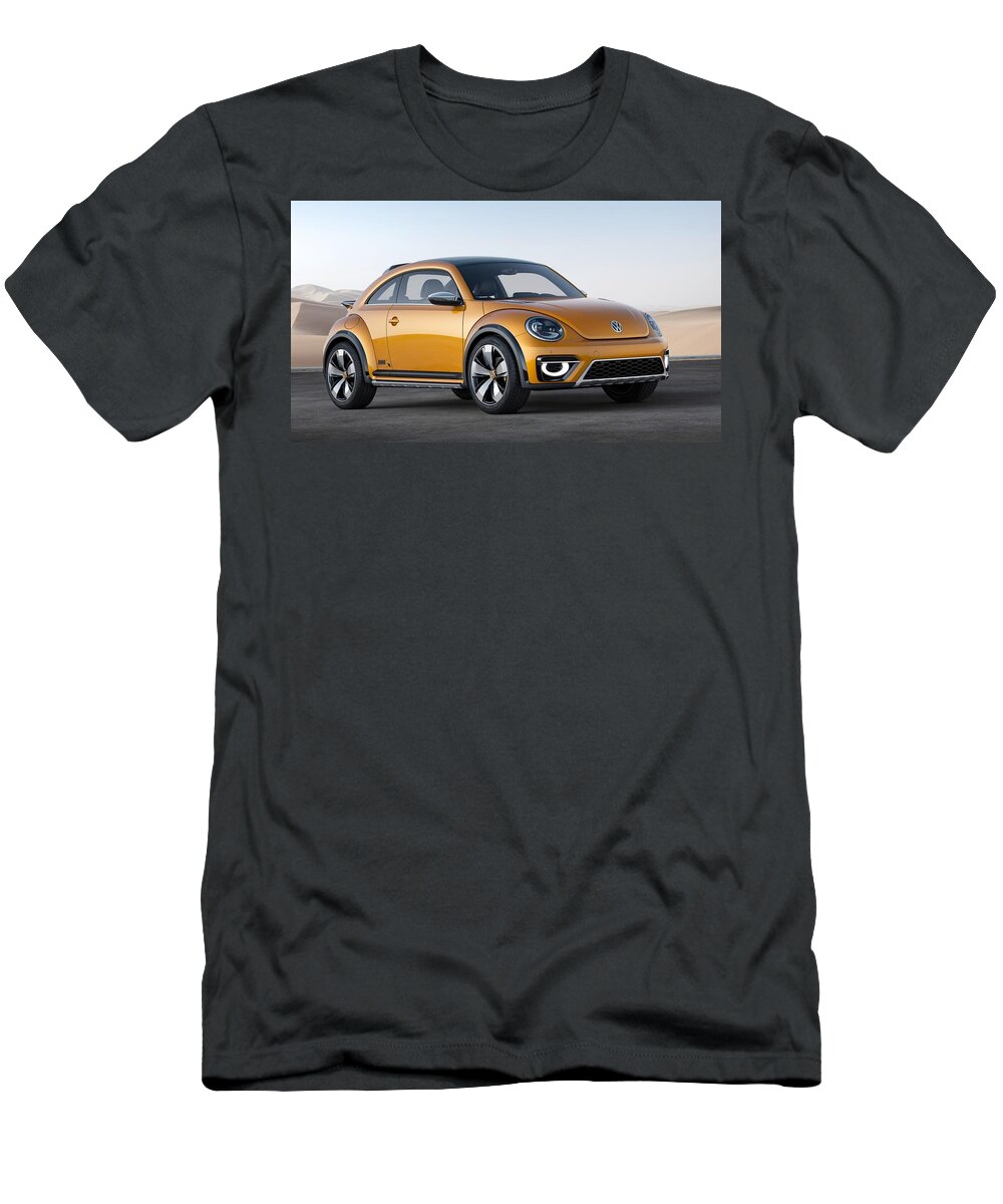 2014 Volkswagen Beetle Dune Concept T-Shirt featuring the digital art 2014 Volkswagen Beetle Dune Concept by Super Lovely
