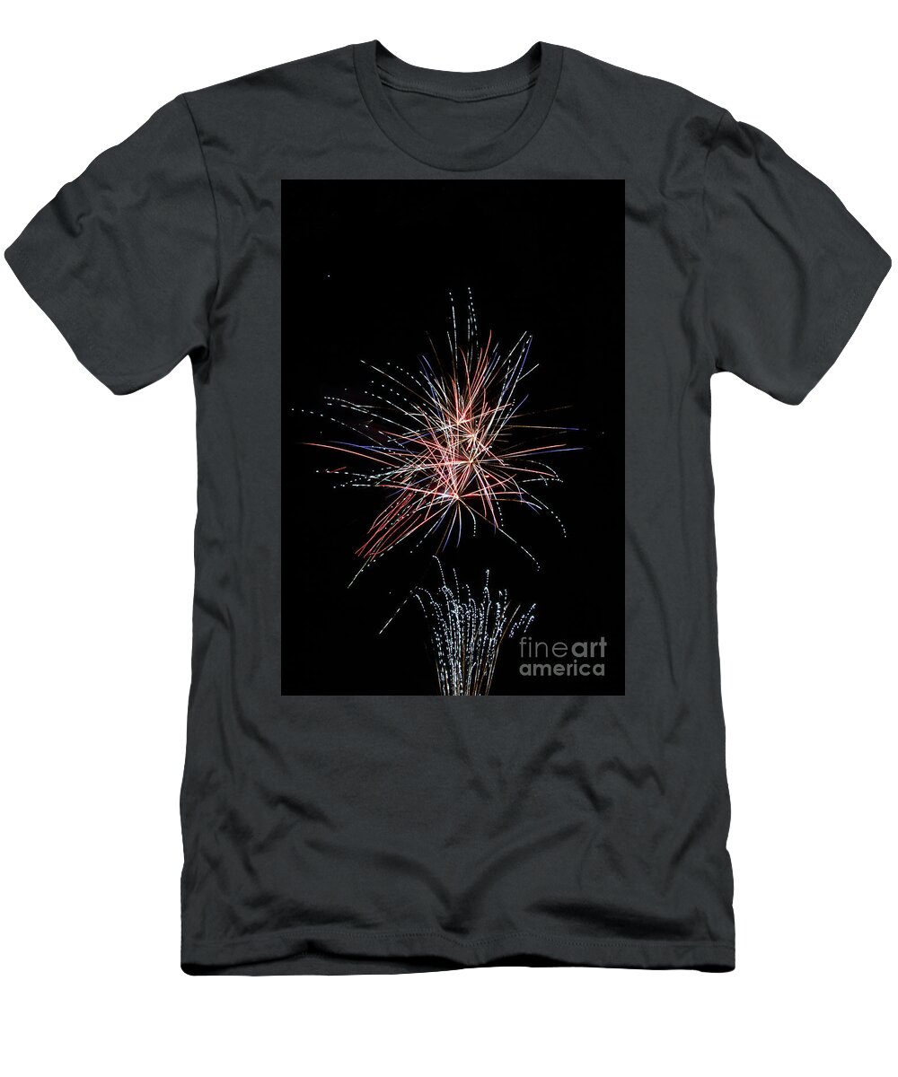 Fireworks T-Shirt featuring the photograph 2017 Fireworks by William Norton