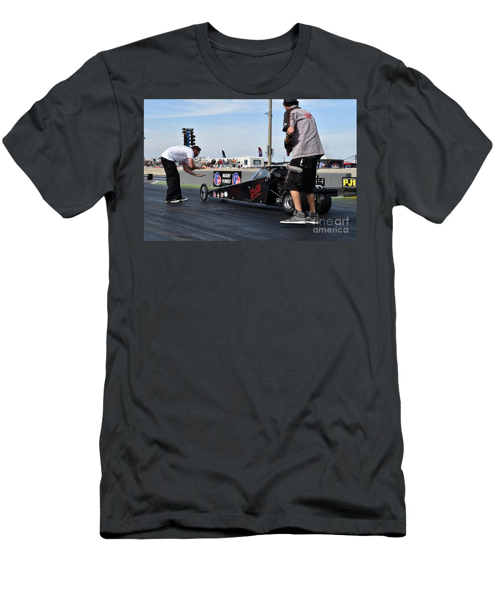 Drag T-Shirt featuring the photograph Junior Drag Racing March 2017 #25 by Jack Norton