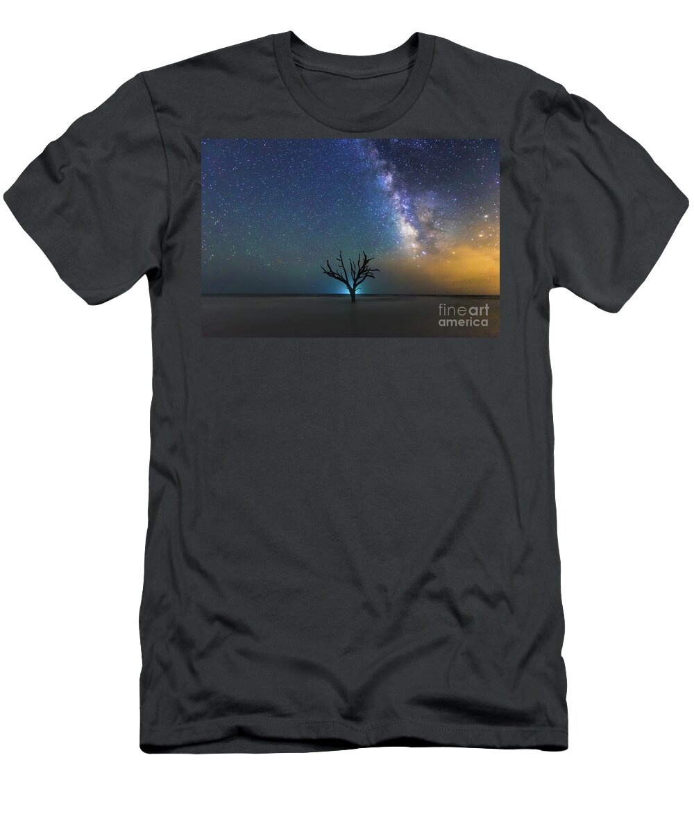 Edisto Island T-Shirt featuring the photograph Edisto Island Milky Way #3 by Robert Loe