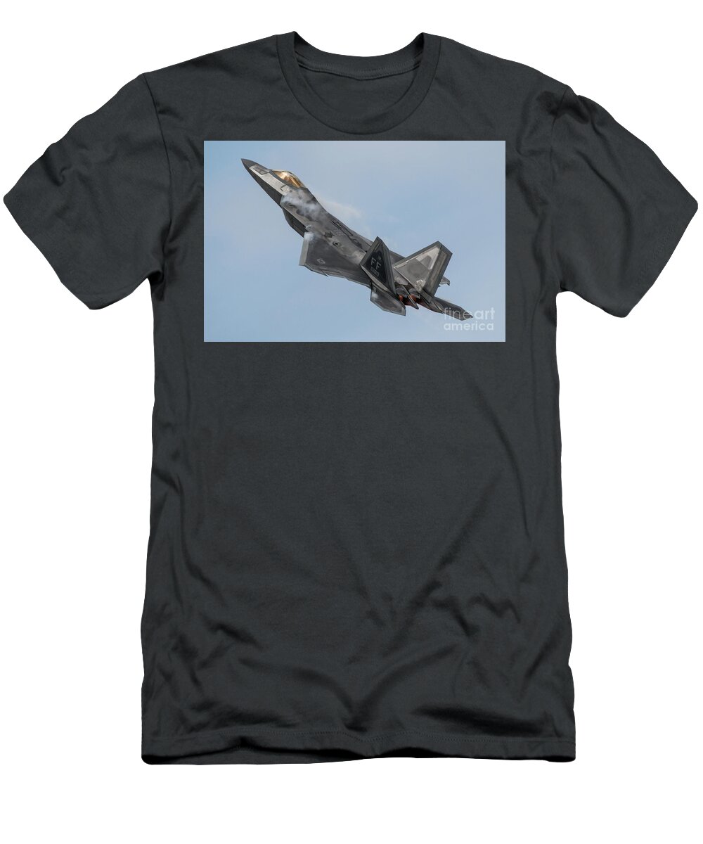 F22 Raptor T-Shirt featuring the digital art F-22 Raptor #3 by Airpower Art