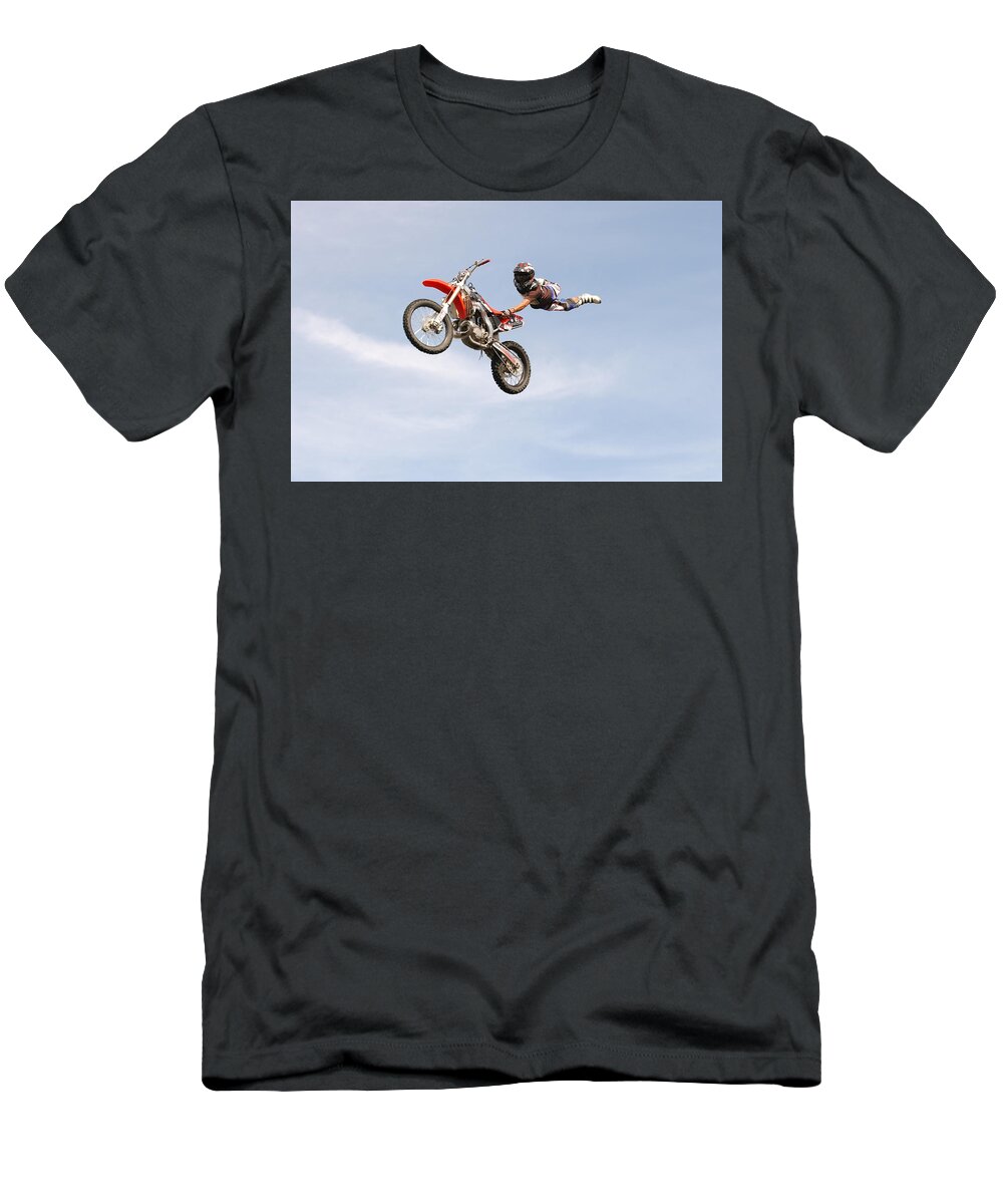 Motocross T-Shirt featuring the photograph Motocross #3 by Jackie Russo