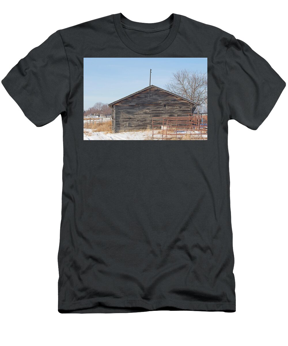 Cabin T-Shirt featuring the photograph Old Cabin in Idaho, USA #3 by Dart Humeston