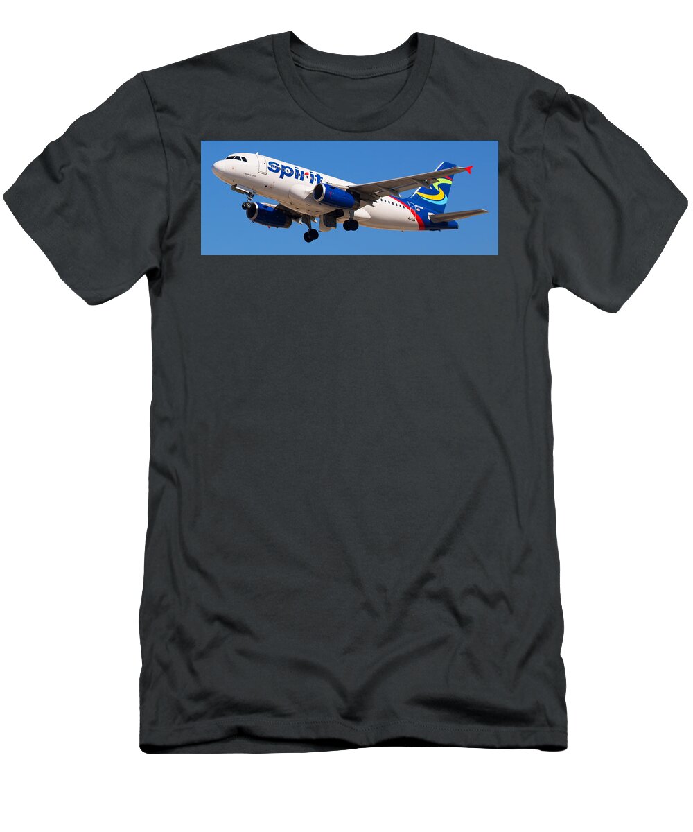 Spirit T-Shirt featuring the photograph Spirit Airline #3 by Dart Humeston