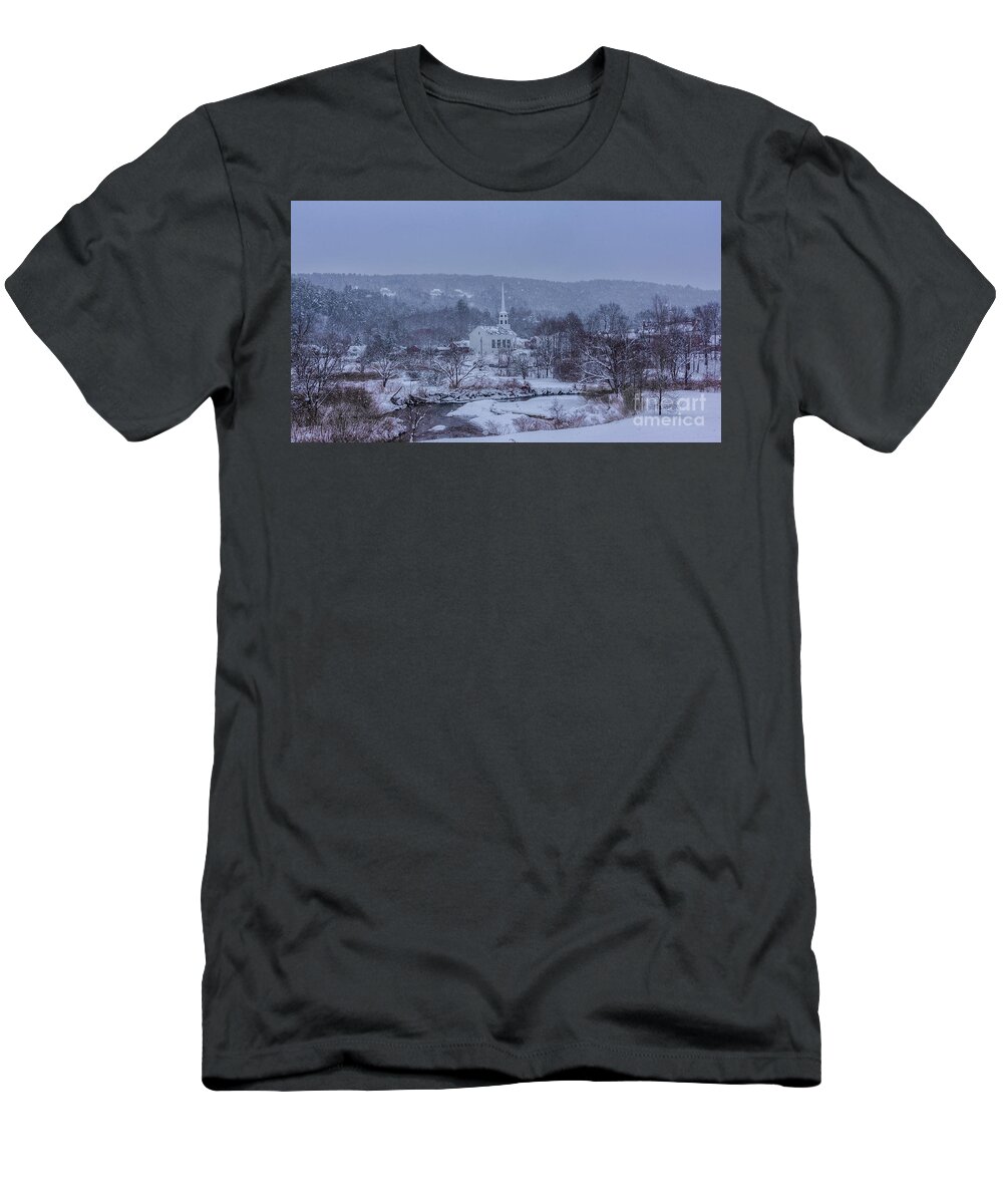 Go Stowe T-Shirt featuring the photograph Stowe Vermont #3 by Scenic Vermont Photography