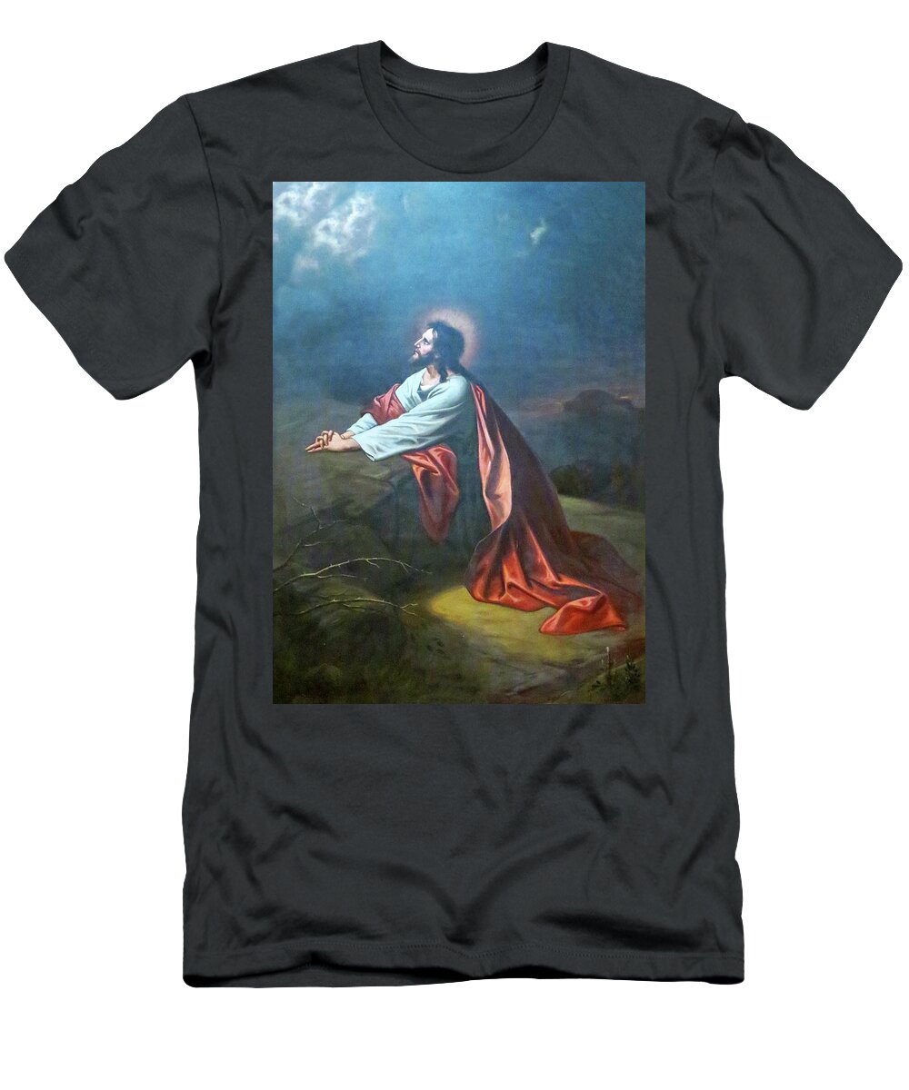 Jesus Christ T-Shirt featuring the photograph The Prayer #4 by Munir Alawi