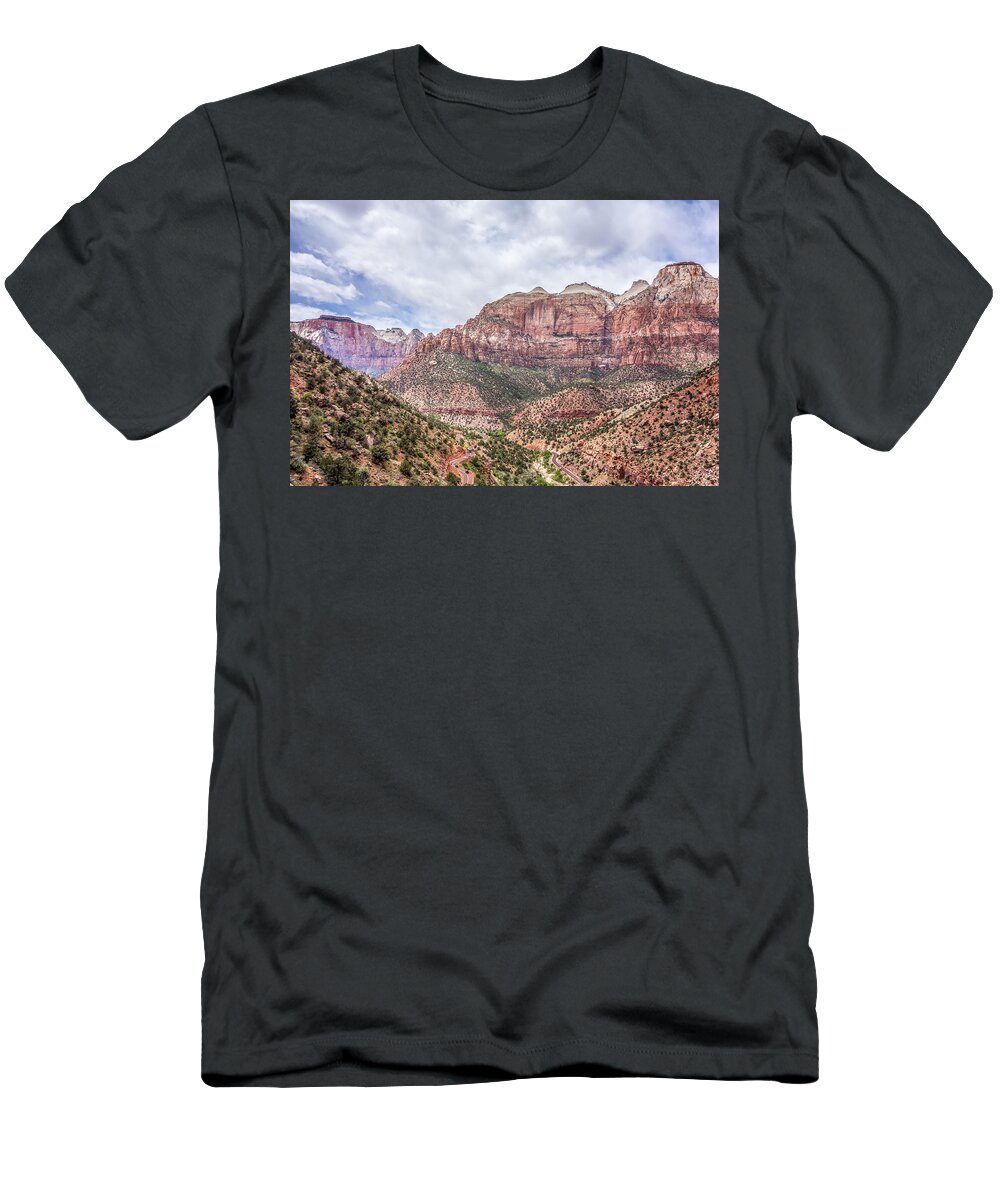 Zion T-Shirt featuring the photograph Zion Canyon National Park Utah #34 by Alex Grichenko