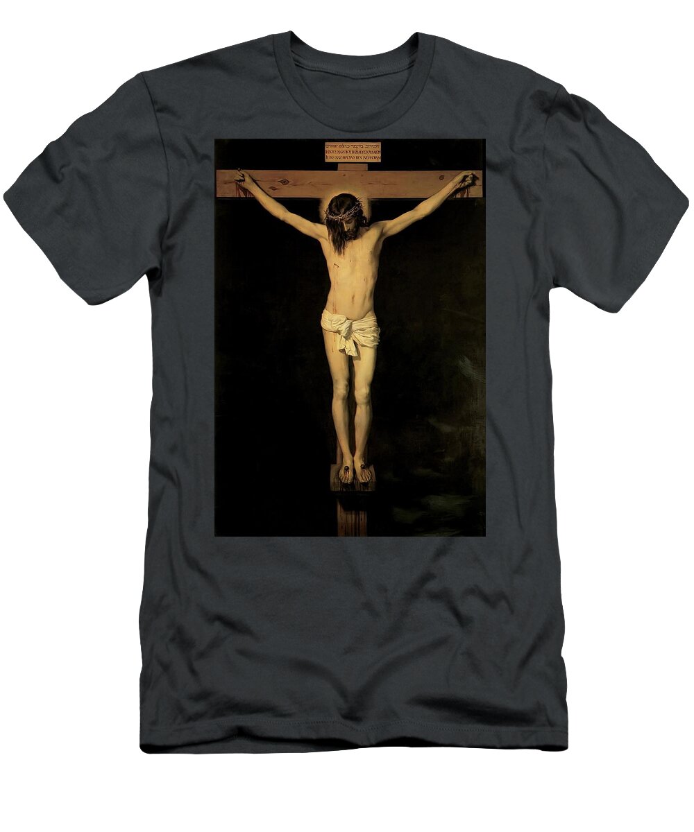 Diego Velazquez T-Shirt featuring the painting Christ on the Cross #4 by Diego Velazquez