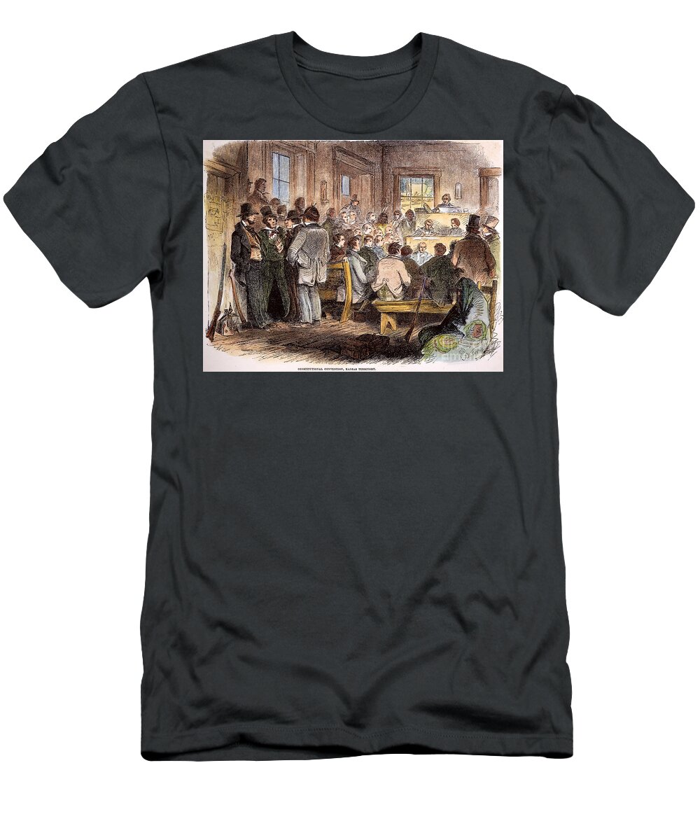 1855 T-Shirt featuring the photograph Kansas-nebraska Act, 1855 #4 by Granger