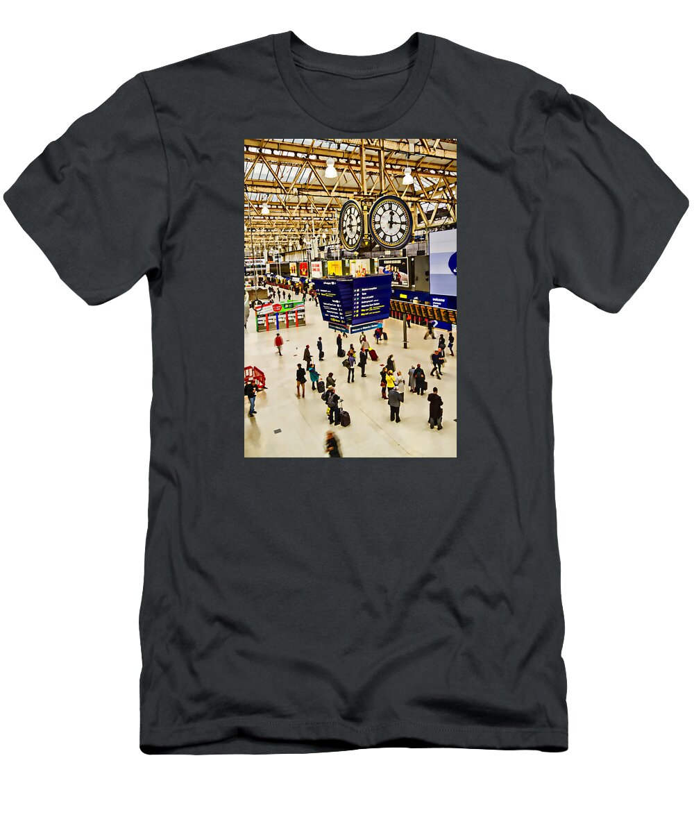 Liverpool Street T-Shirt featuring the photograph London Waterloo Station #4 by David French
