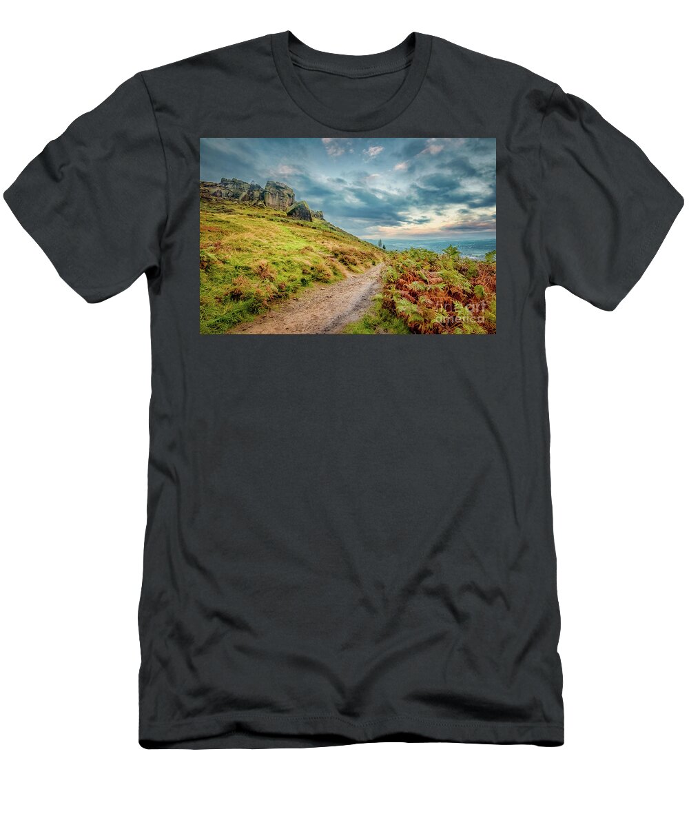 Airedale T-Shirt featuring the photograph Misty morning in Ilkley by Mariusz Talarek