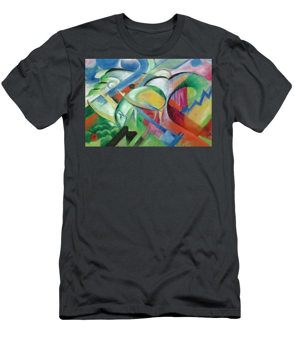 The Sheep T-Shirt featuring the painting The Sheep #4 by Franz Marc