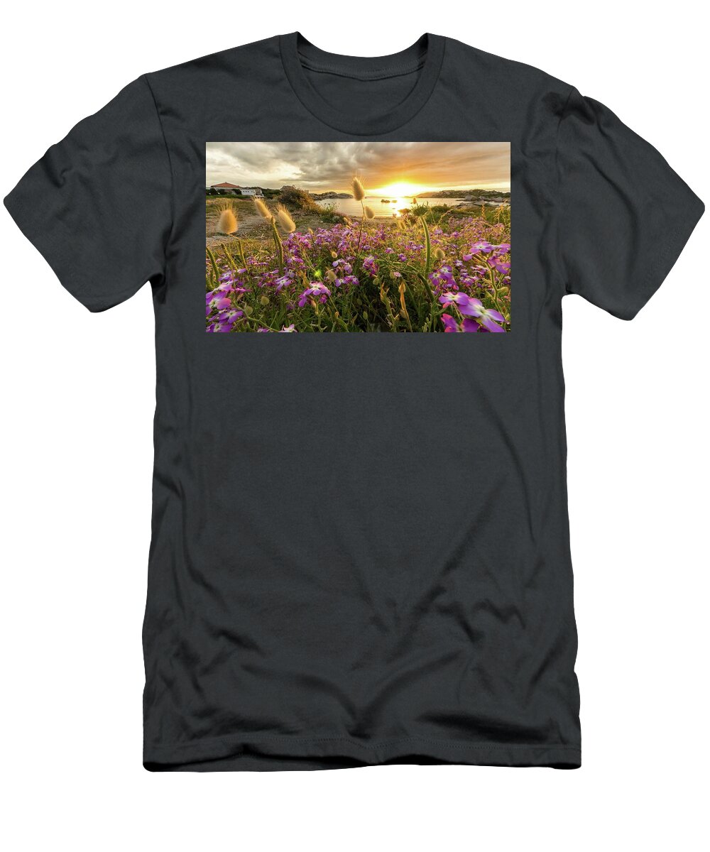 Sunset T-Shirt featuring the digital art Sunset #44 by Super Lovely