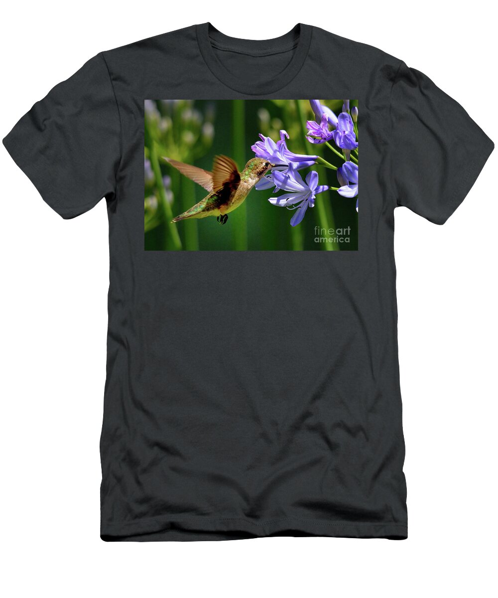 Hummingbird T-Shirt featuring the photograph Hummingbird #45 by Marc Bittan