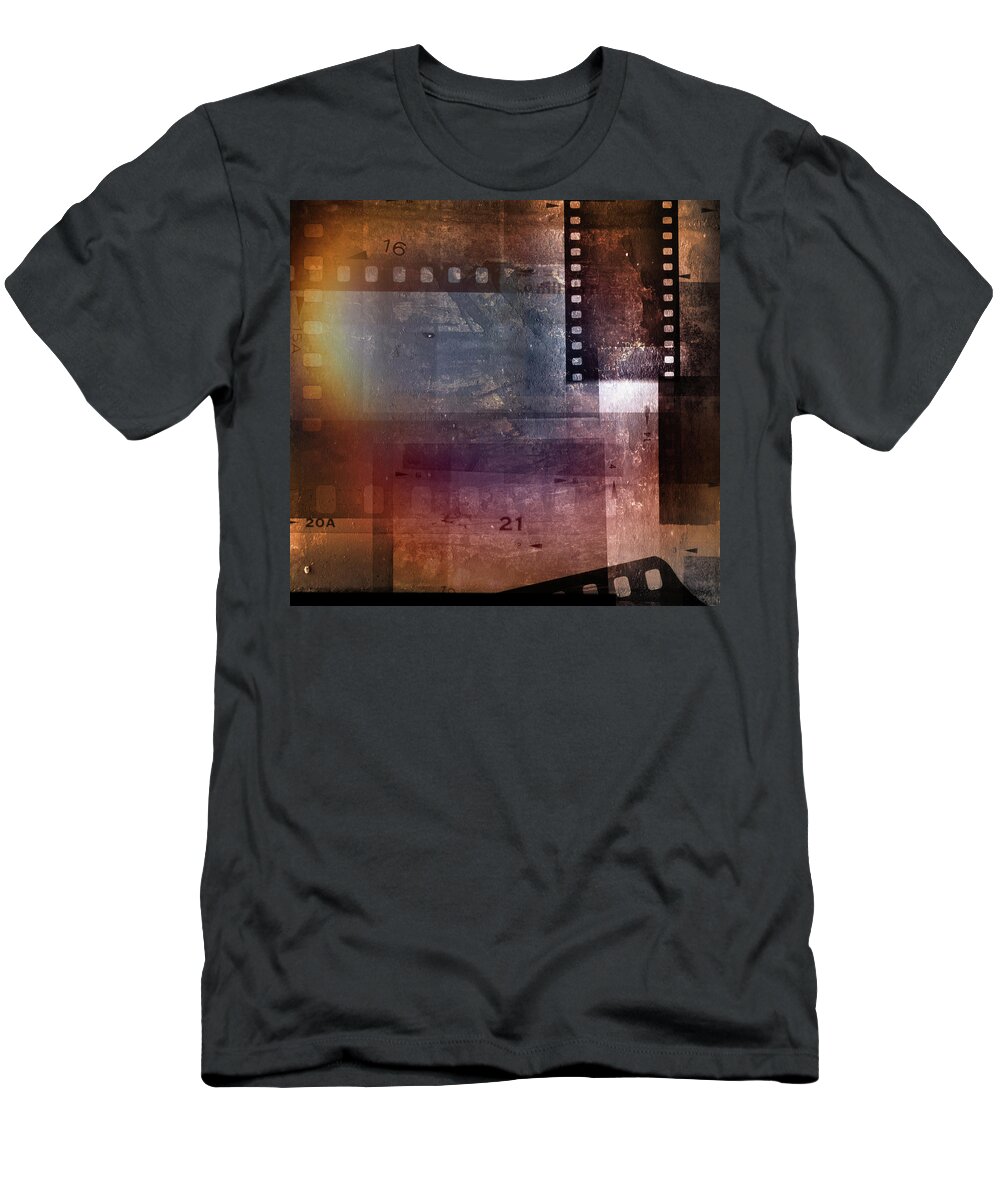 Film Frames T-Shirt featuring the photograph Film strips #5 by Les Cunliffe