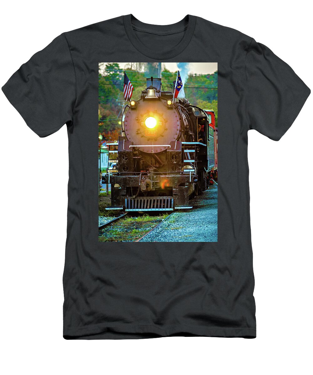 Great Smoky Mountains T-Shirt featuring the photograph Great Smoky Mountains Rail Road Train Ride #5 by Alex Grichenko
