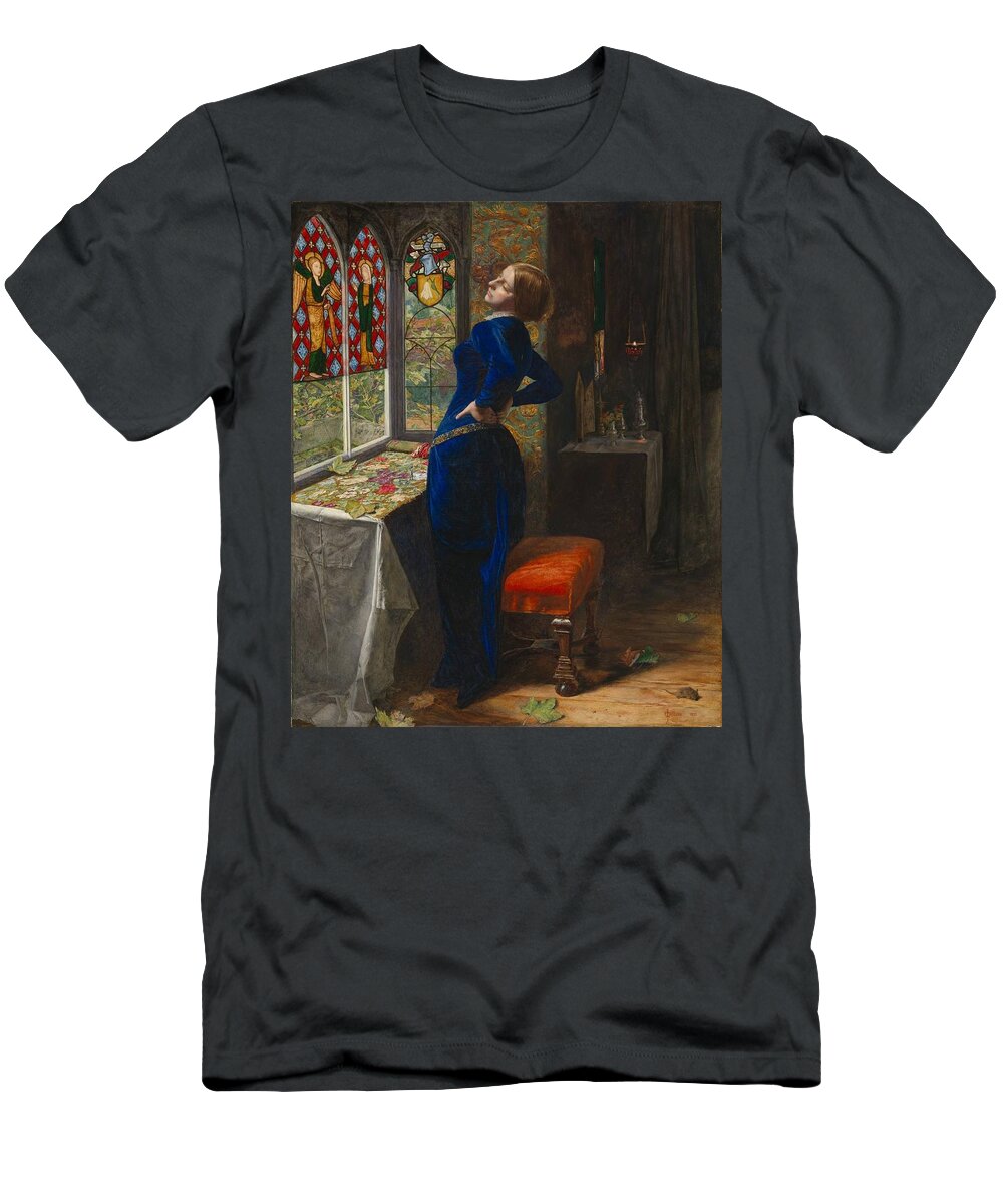 Sir John Everett Millais T-Shirt featuring the painting Mariana by John Everett Millais