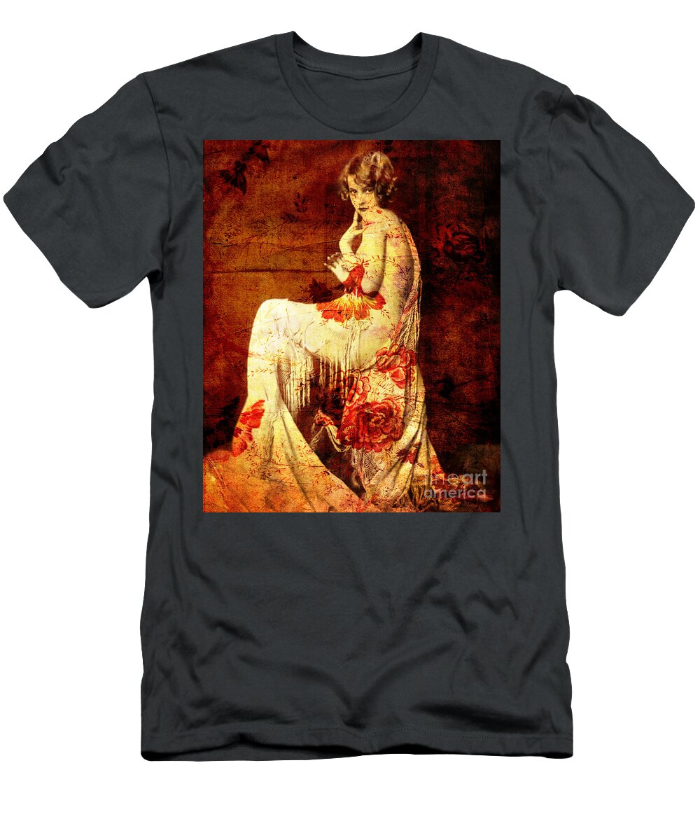 Nostalgic Seduction T-Shirt featuring the photograph Winsome Woman #34 by Chris Andruskiewicz