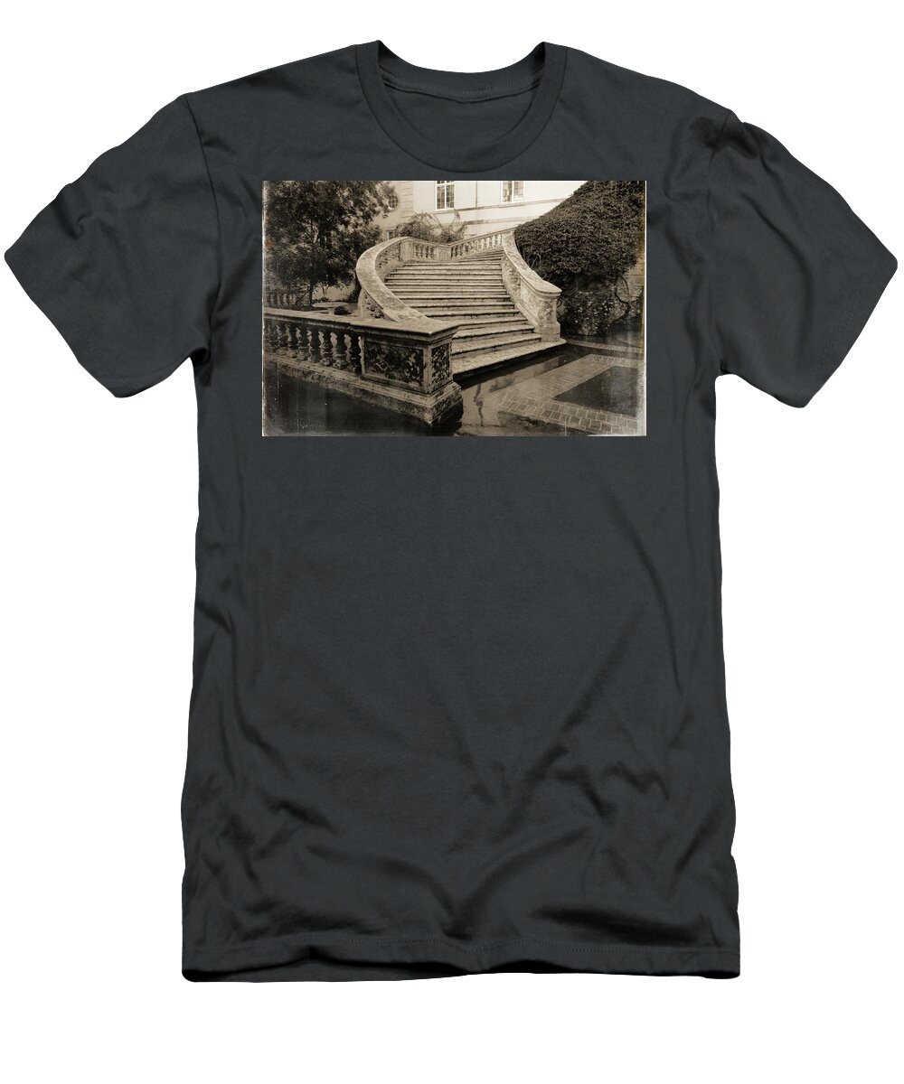 Hialeah T-Shirt featuring the photograph 5835-Hialeah racetrack stairs by Rudy Umans