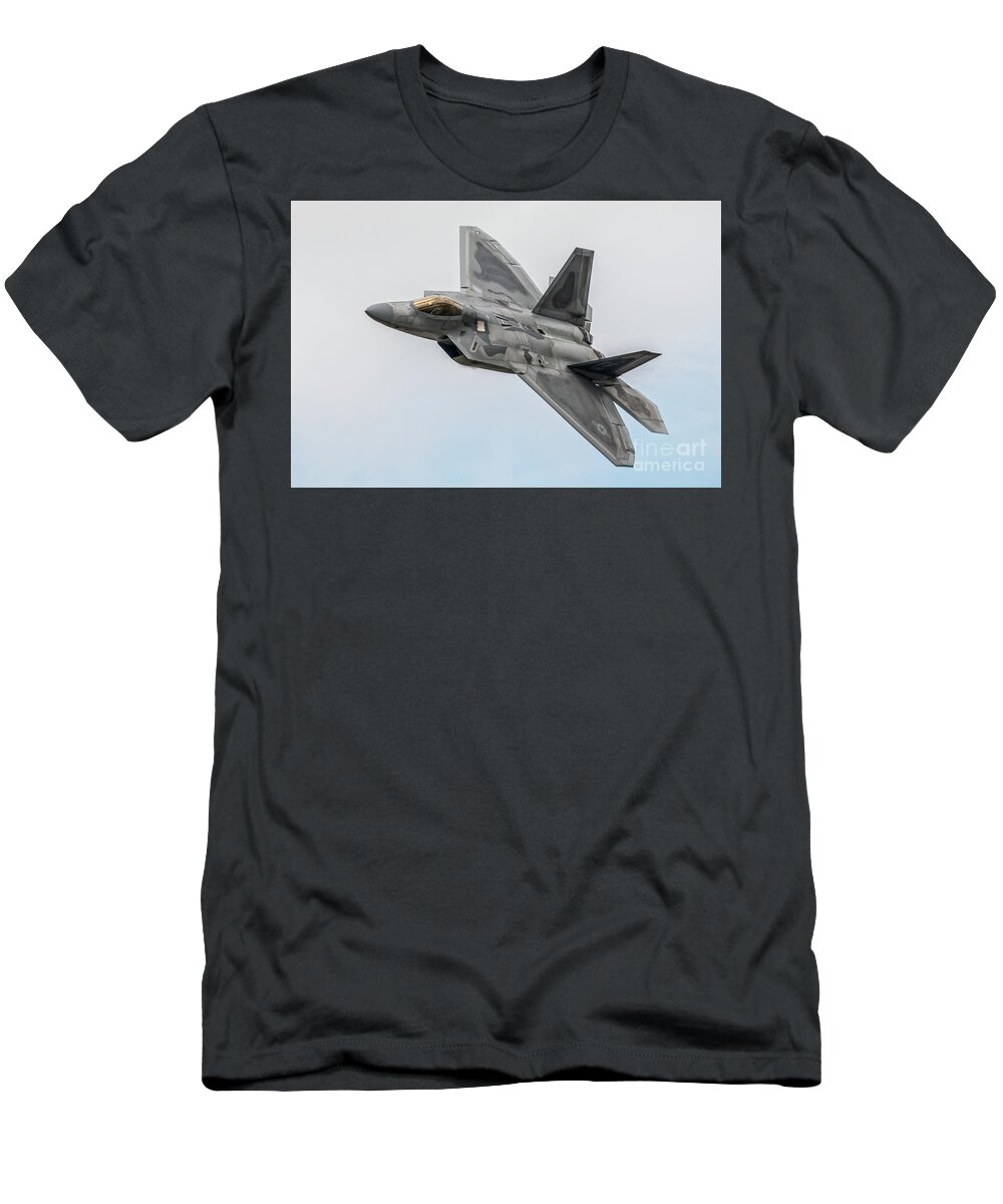 F22 T-Shirt featuring the digital art F-22 Raptor #6 by Airpower Art