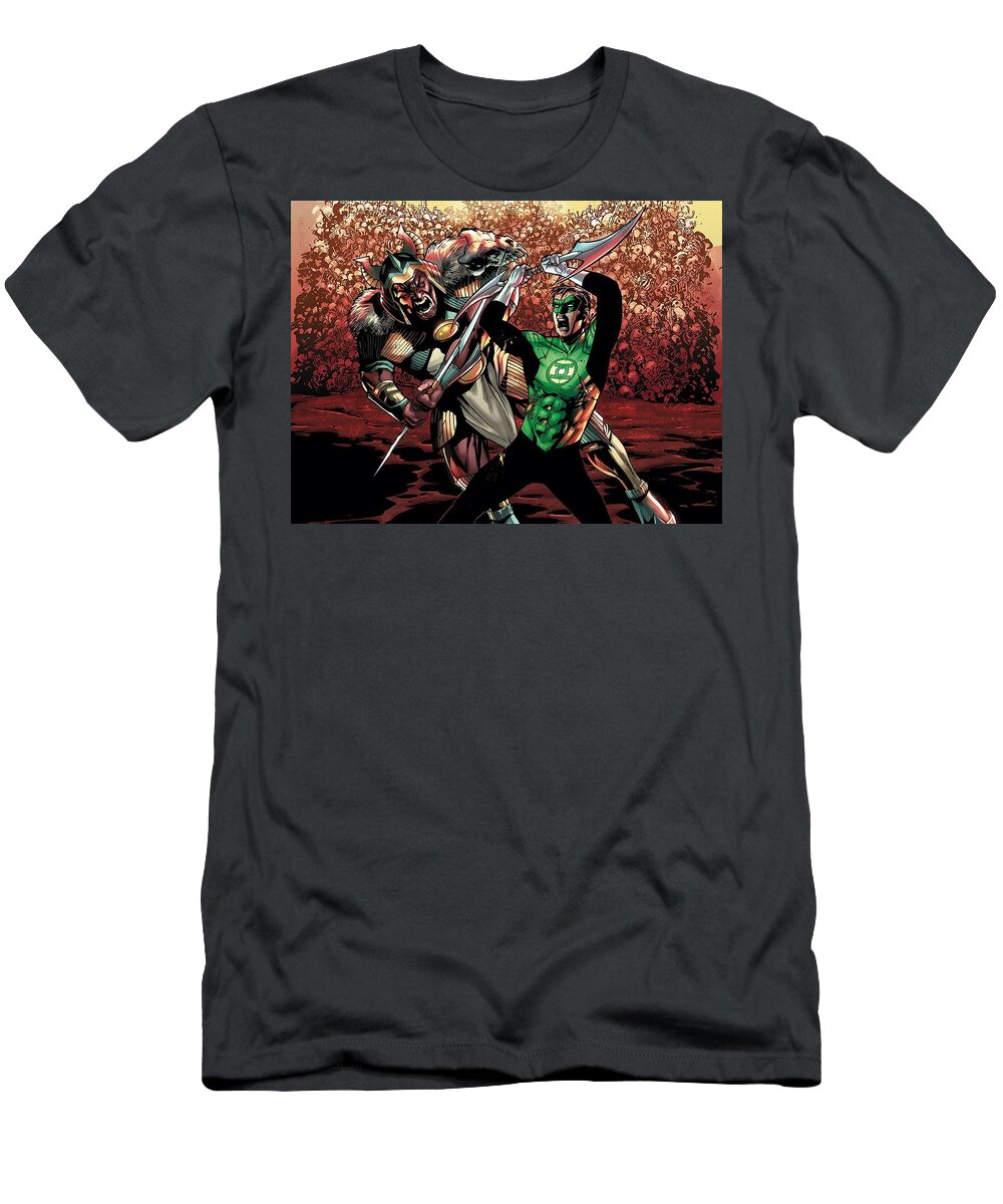 Green Lantern T-Shirt featuring the digital art Green Lantern #6 by Super Lovely