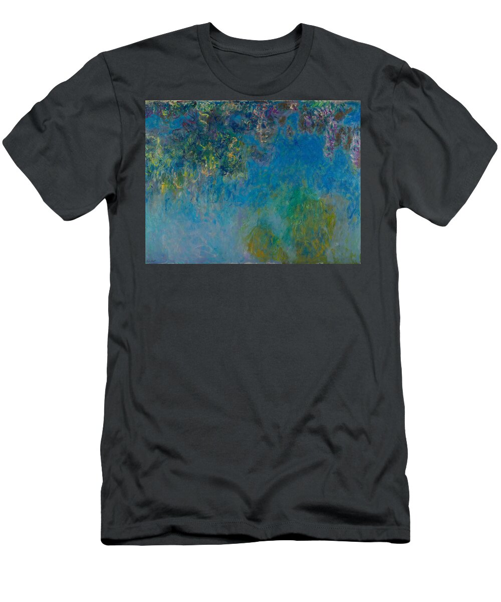 Claude Monet T-Shirt featuring the painting Wisteria by Claude Monet