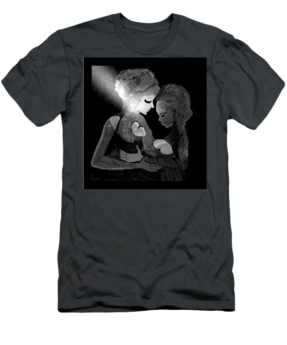 826 - The Child T-Shirt featuring the digital art 826 - The Child by Irmgard Schoendorf Welch
