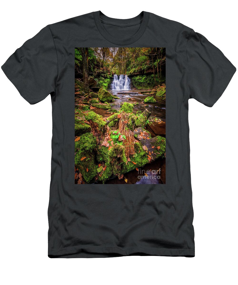 Waterfall T-Shirt featuring the photograph Goit Stock Waterfall #20 by Mariusz Talarek