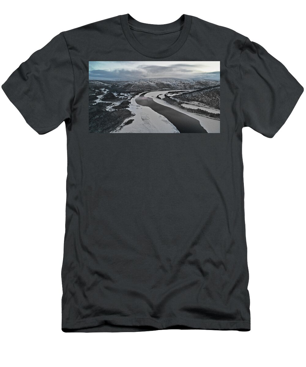 River T-Shirt featuring the photograph 70 Degrees North by Pekka Sammallahti