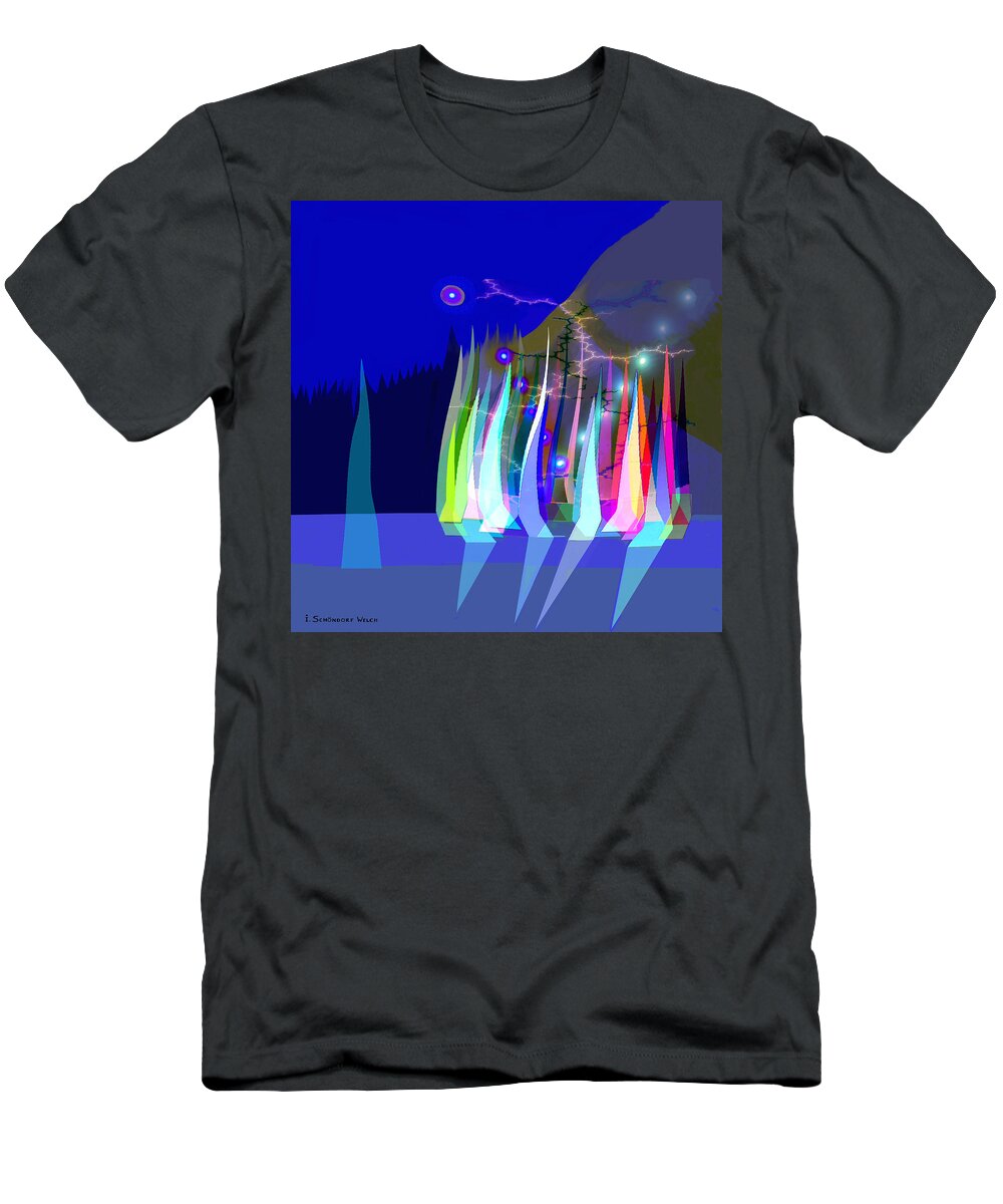 720 Sailing A T-Shirt featuring the painting  720 - Sailing A #720 by Irmgard Schoendorf Welch