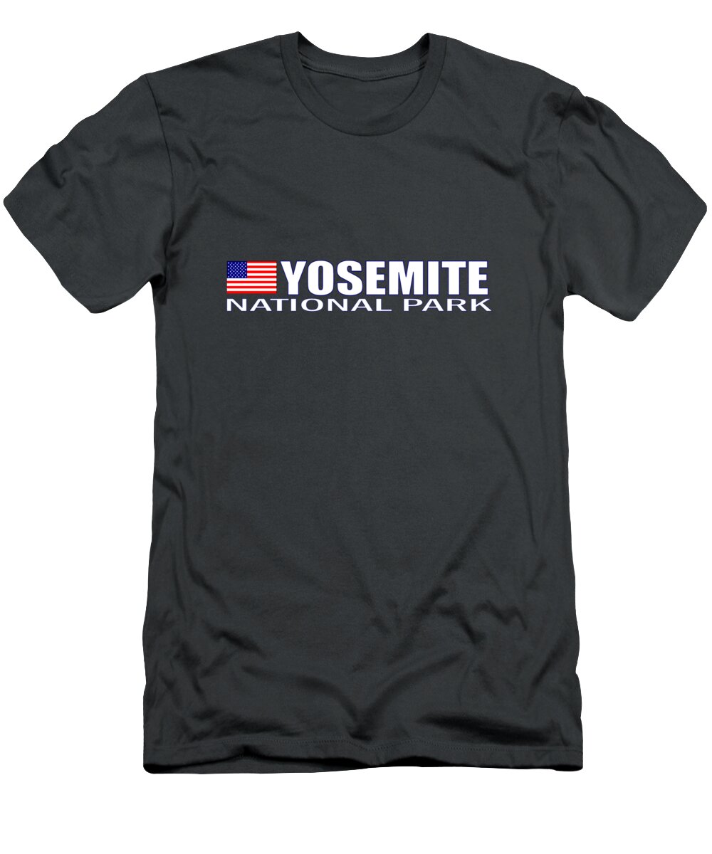 Yosemite T-Shirt featuring the digital art Yosemite National Park #8 by Brian's T-shirts
