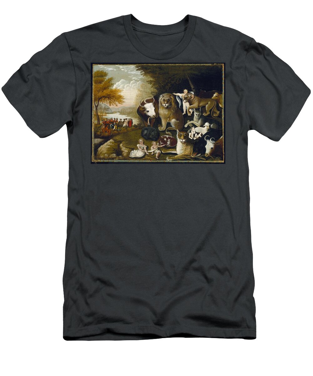 Edward Hicks (american T-Shirt featuring the painting The Peaceable Kingdom #9 by MotionAge Designs