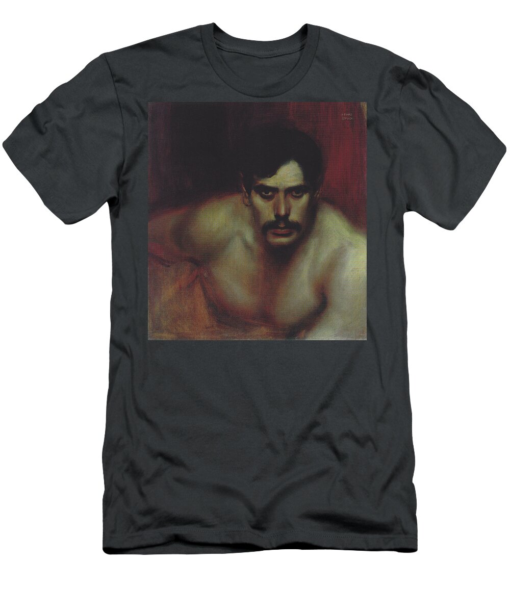 Franz Von Stuck T-Shirt featuring the painting A Bad Conscience by Franz von Stuck