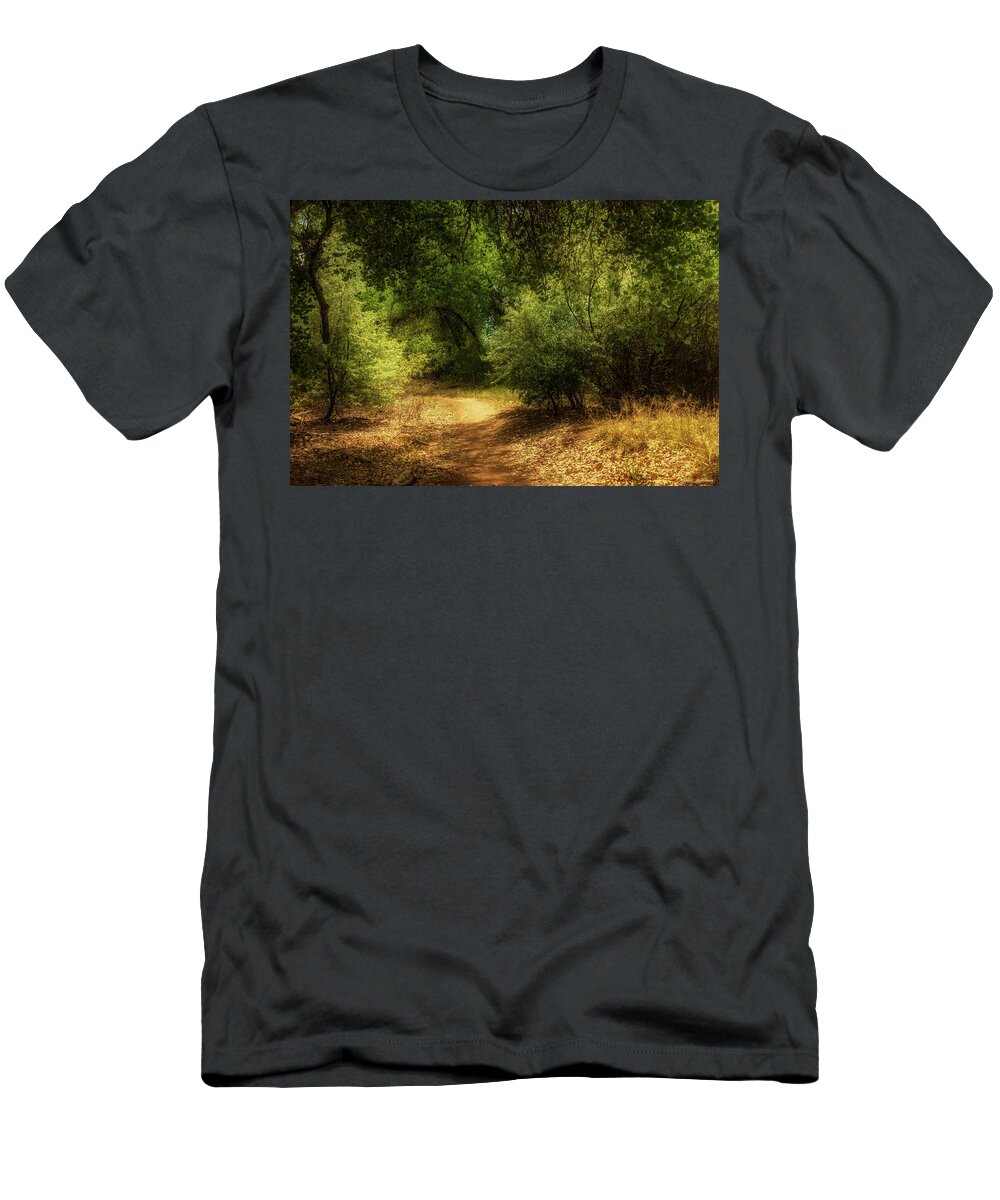 Corrales T-Shirt featuring the photograph A Bosque Path by Michael McKenney