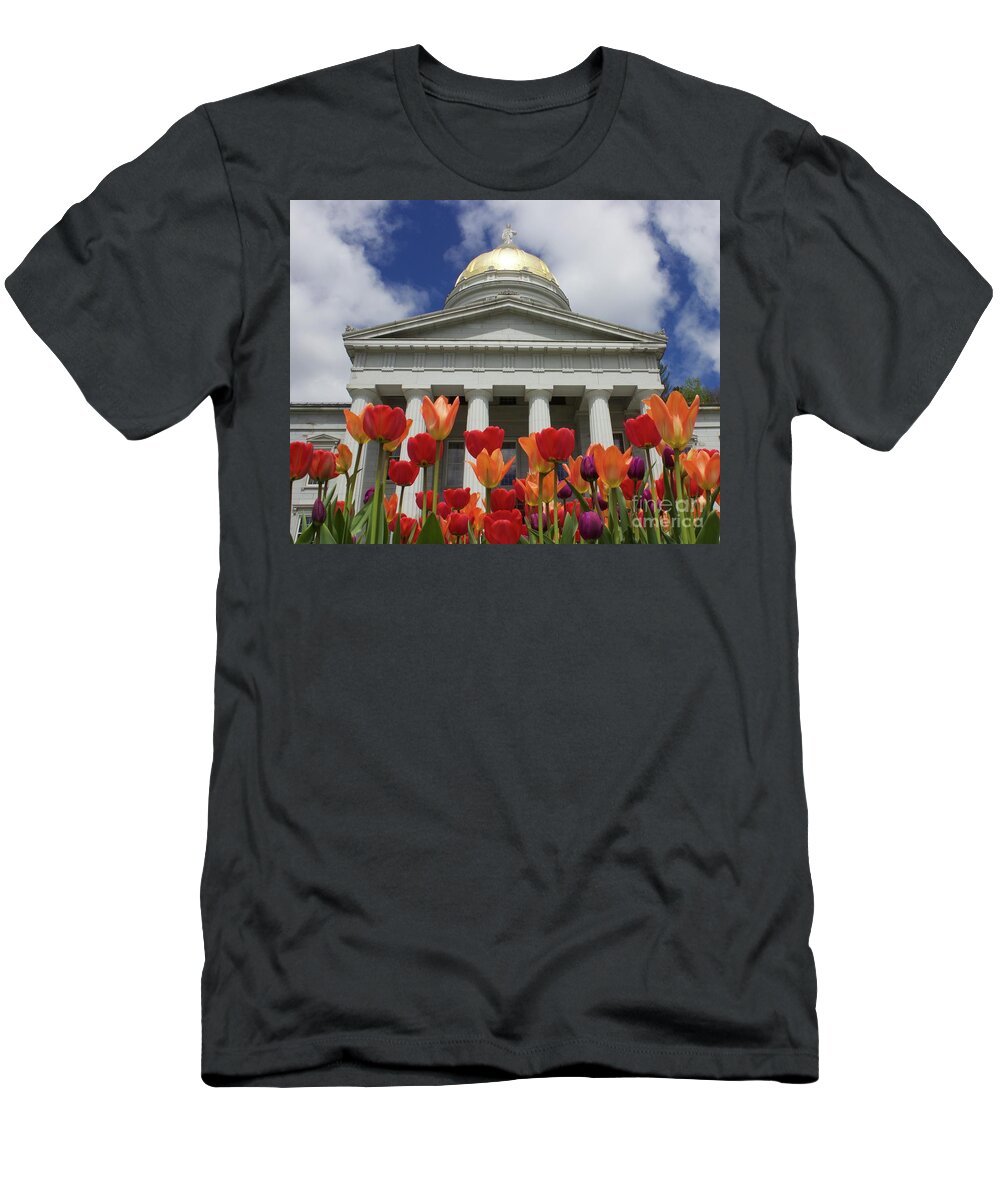 Tulips T-Shirt featuring the photograph A Capitol Day by Alice Mainville