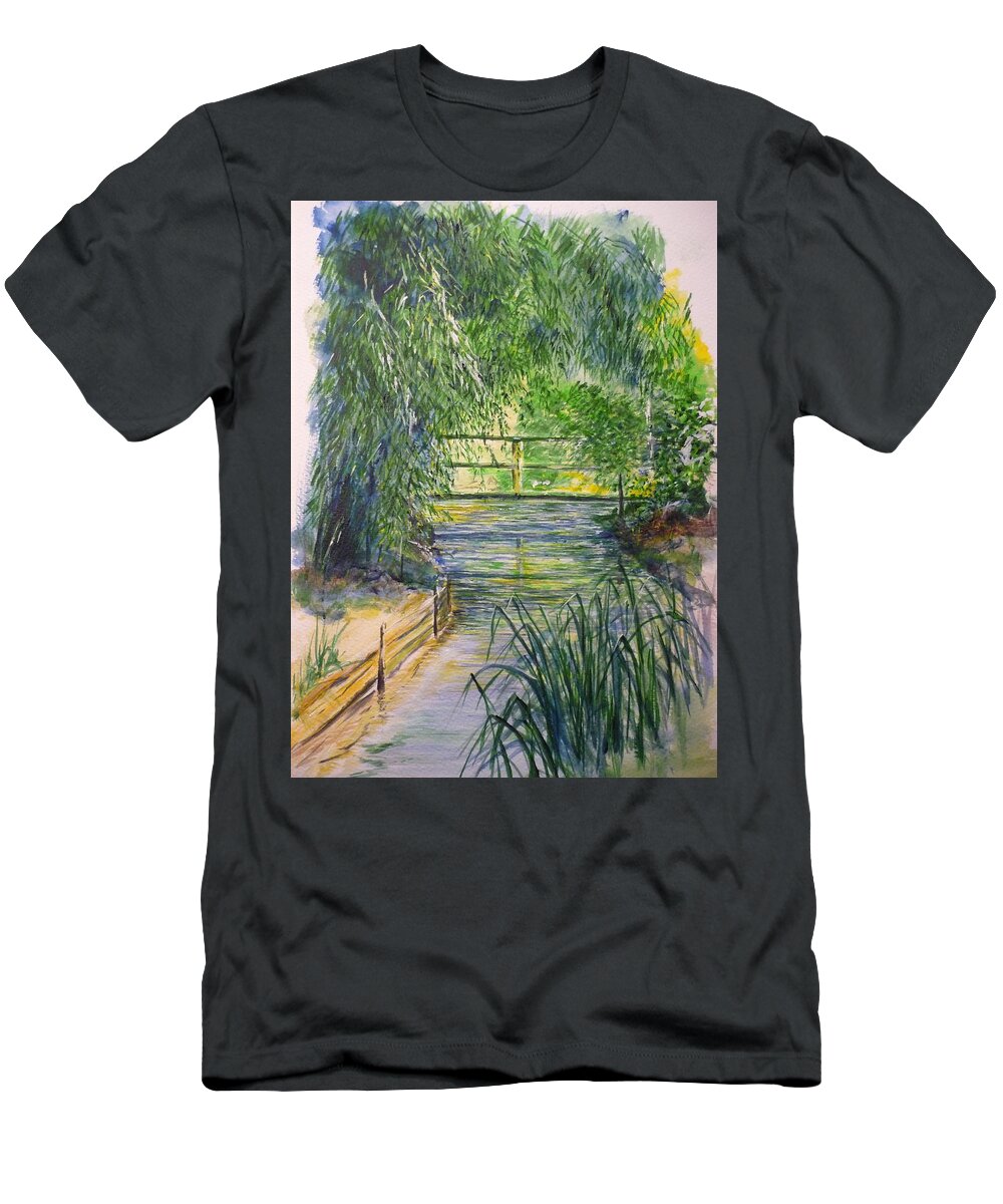 Giverny T-Shirt featuring the painting A day at Giverny by Lizzy Forrester